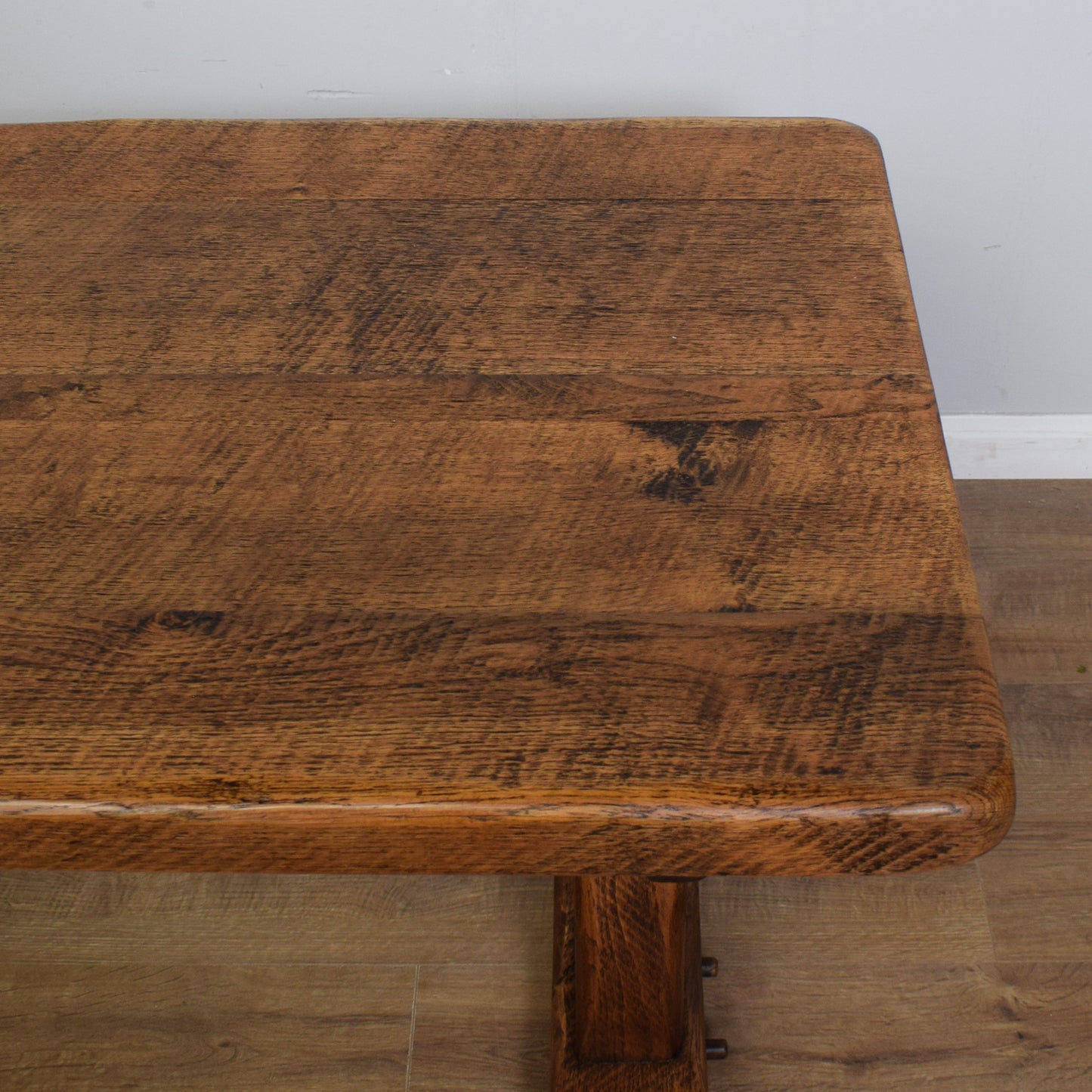 Solid Oak Table And Four Chairs