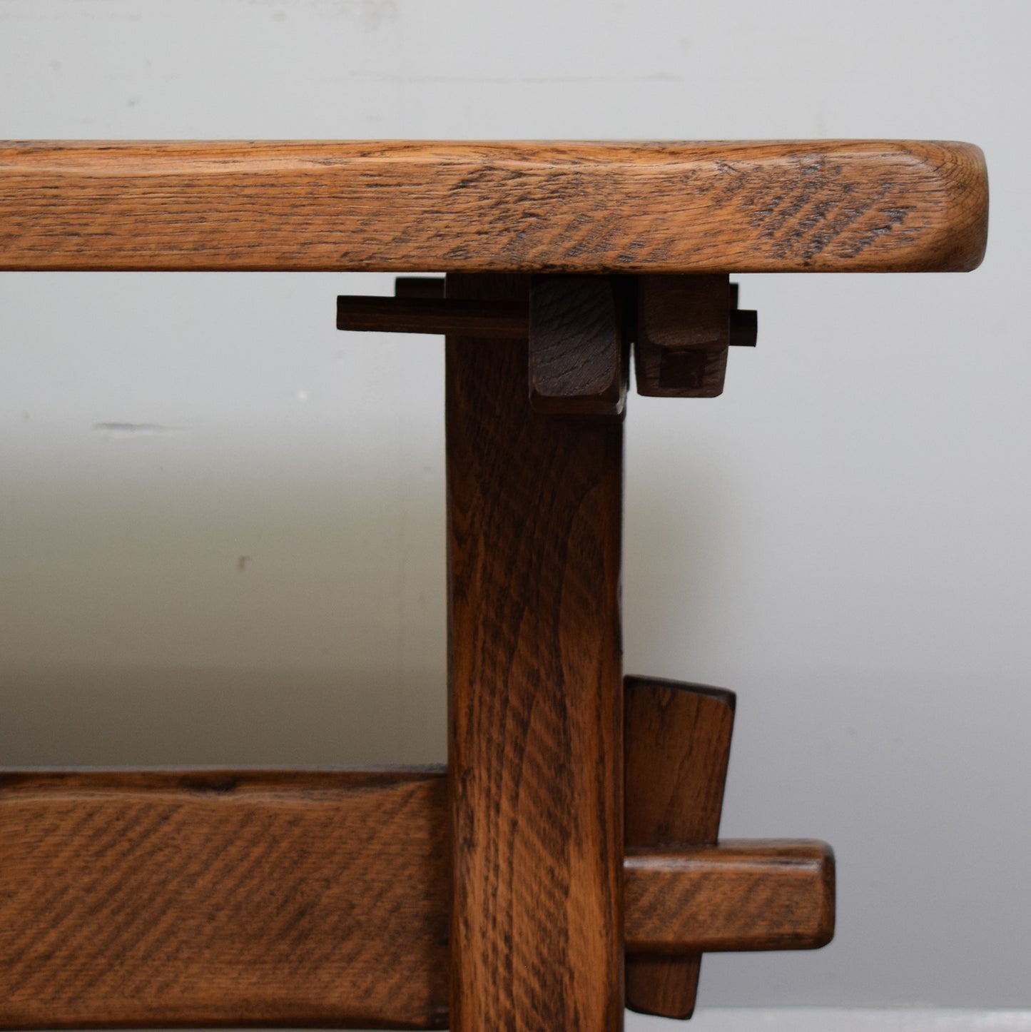 Solid Oak Table And Four Chairs