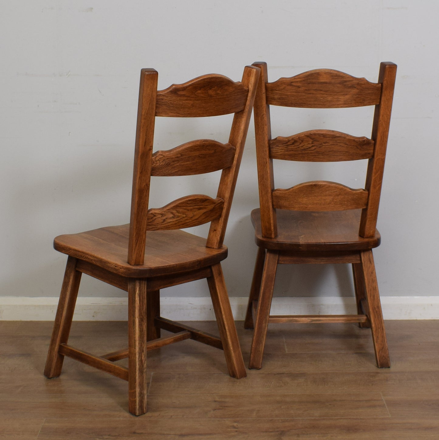 Solid Oak Table And Four Chairs