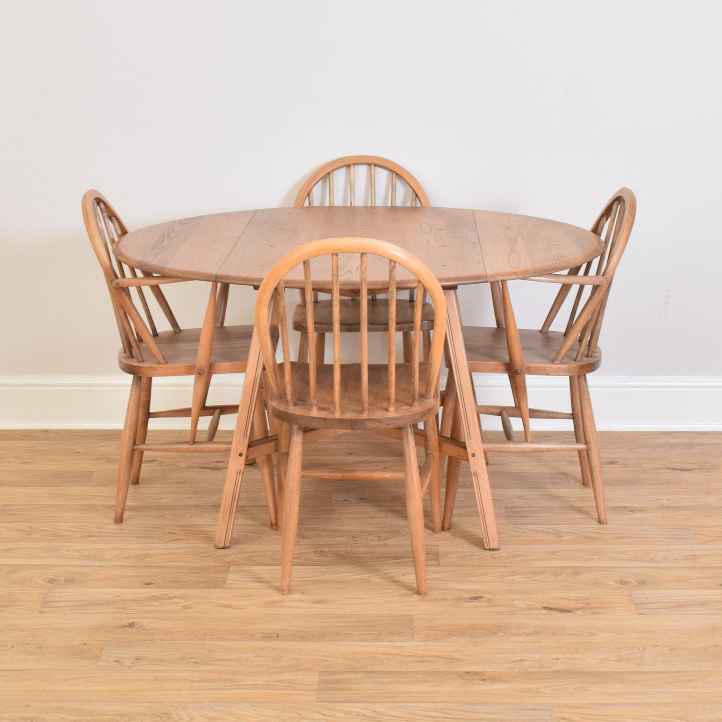 Restored Ercol Drop-Leaf Table and Four