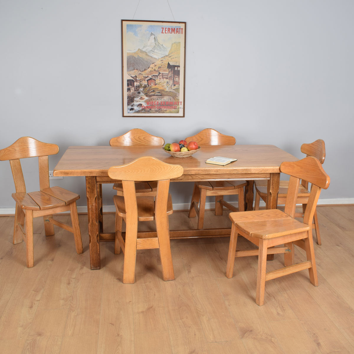 Dutch Oak Table and Six