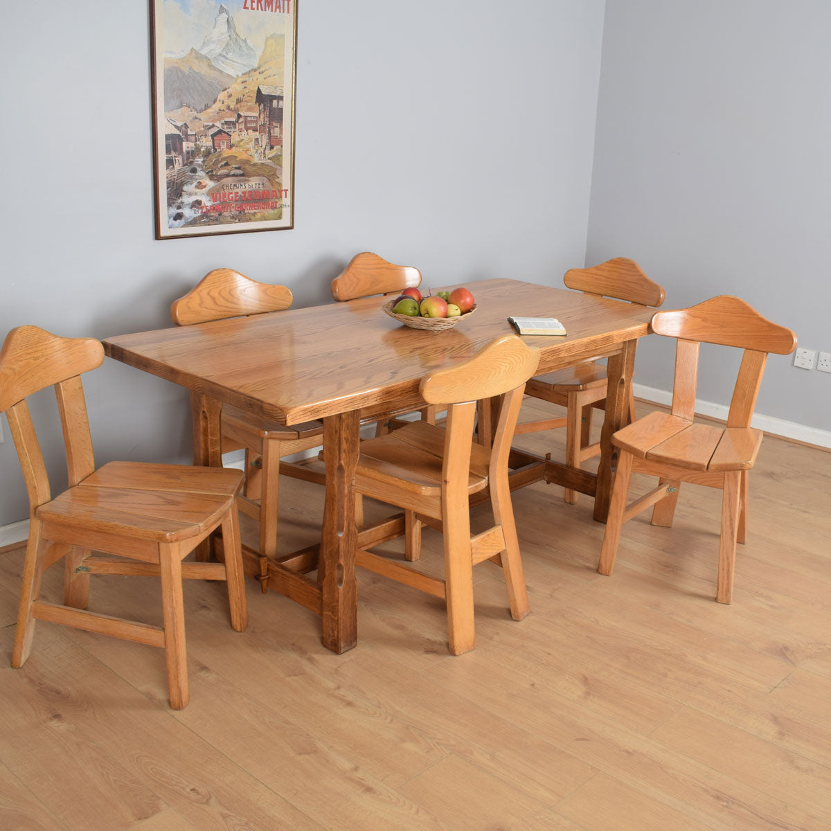 Dutch Oak Table and Six