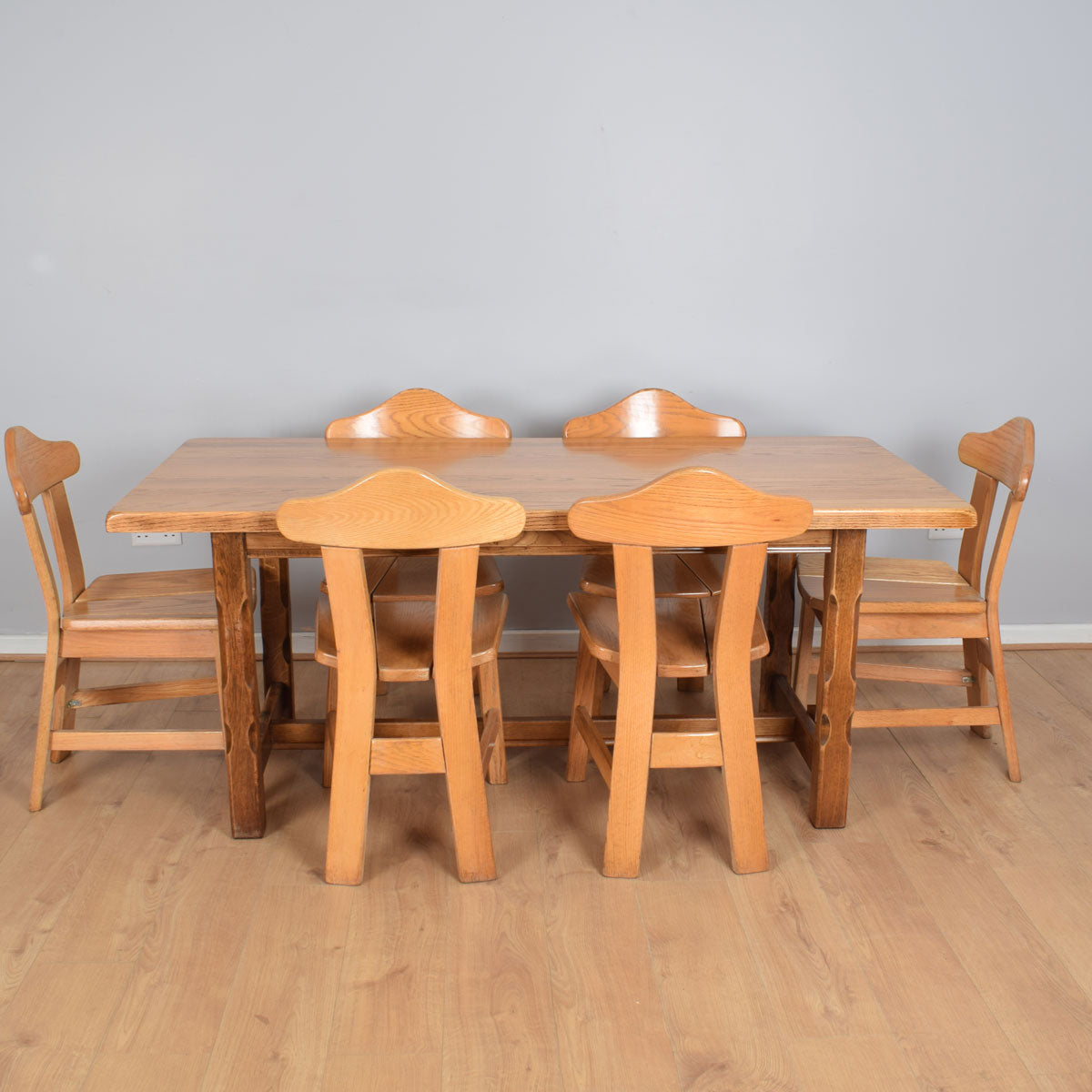 Dutch Oak Table and Six