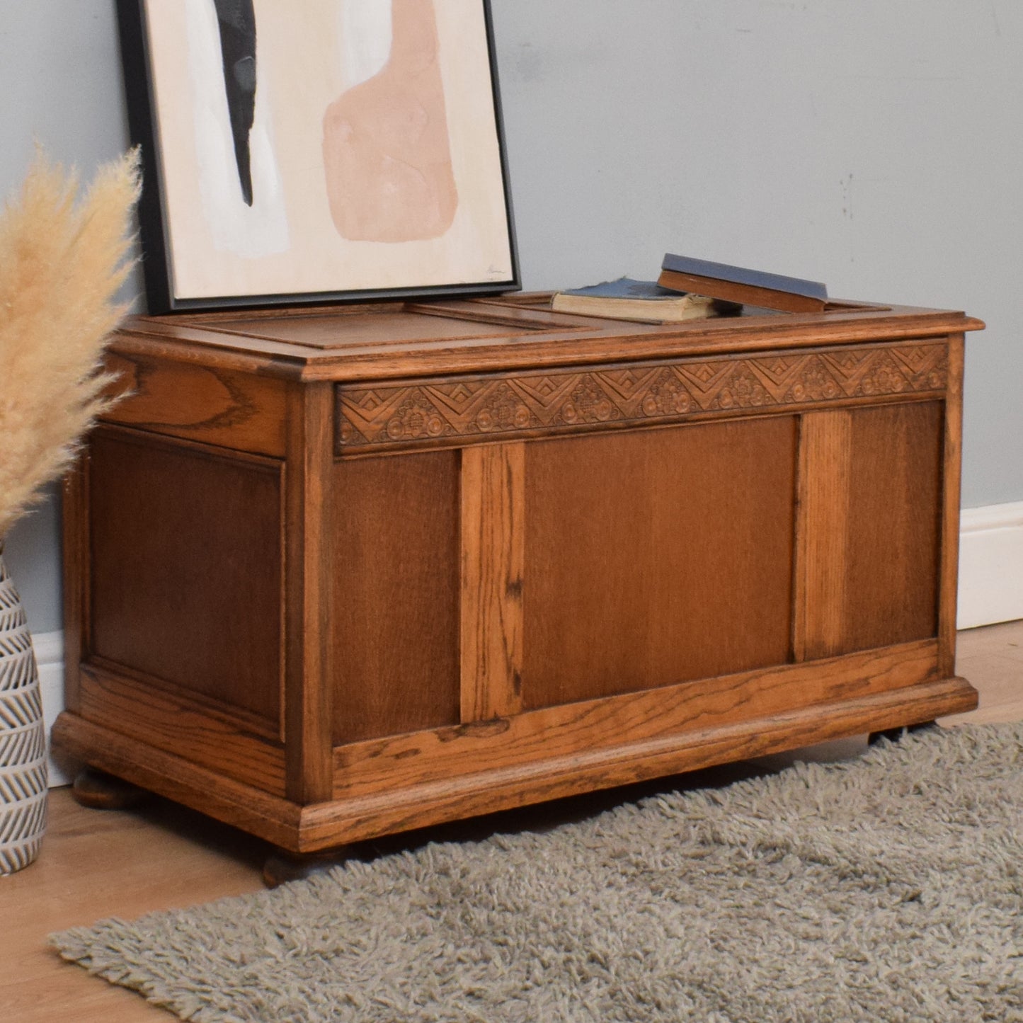 Traditional Oak Blanket Box