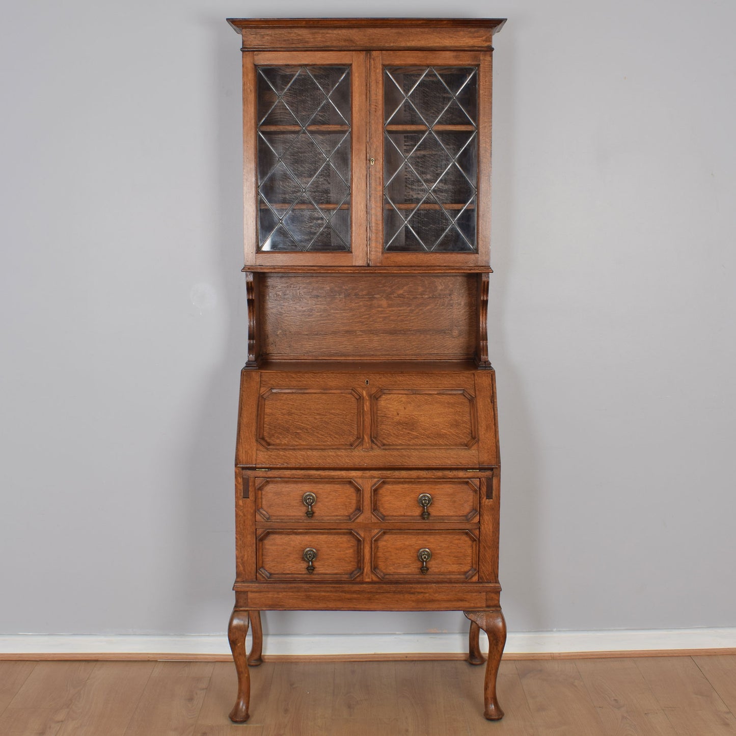 Oak Bureau Bookcase
