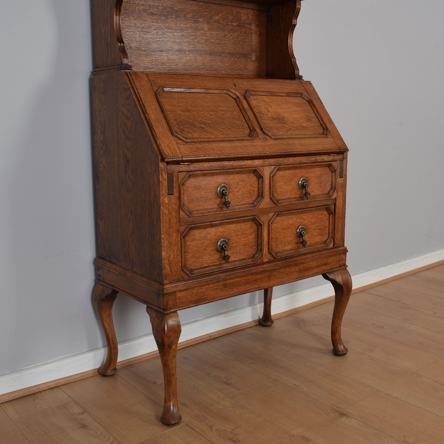 Oak Bureau Bookcase