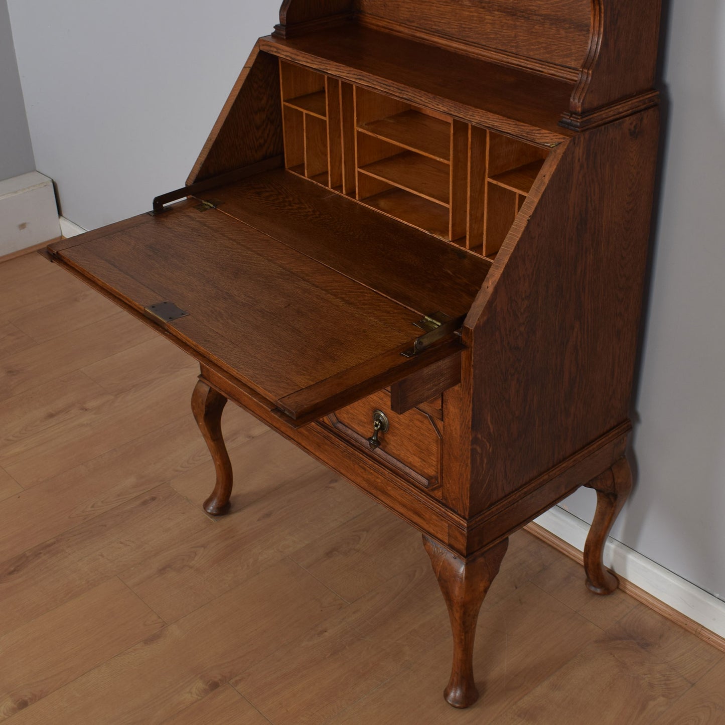 Oak Bureau Bookcase