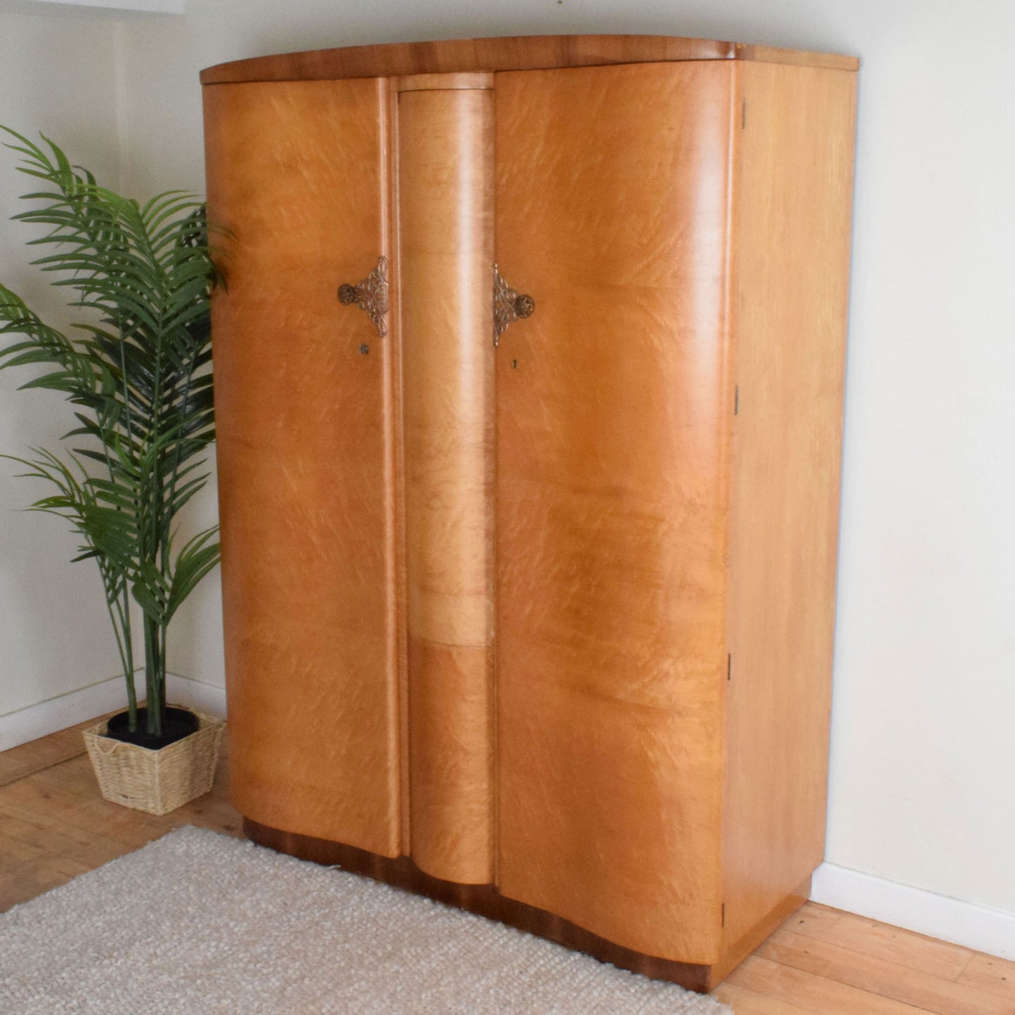 Art-Deco Style Walnut Wardrobe