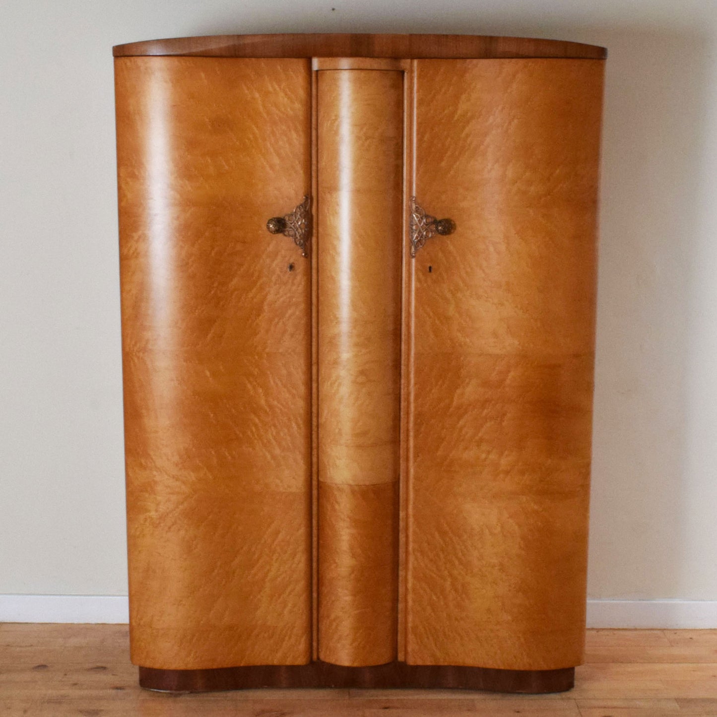 Art-Deco Style Walnut Wardrobe