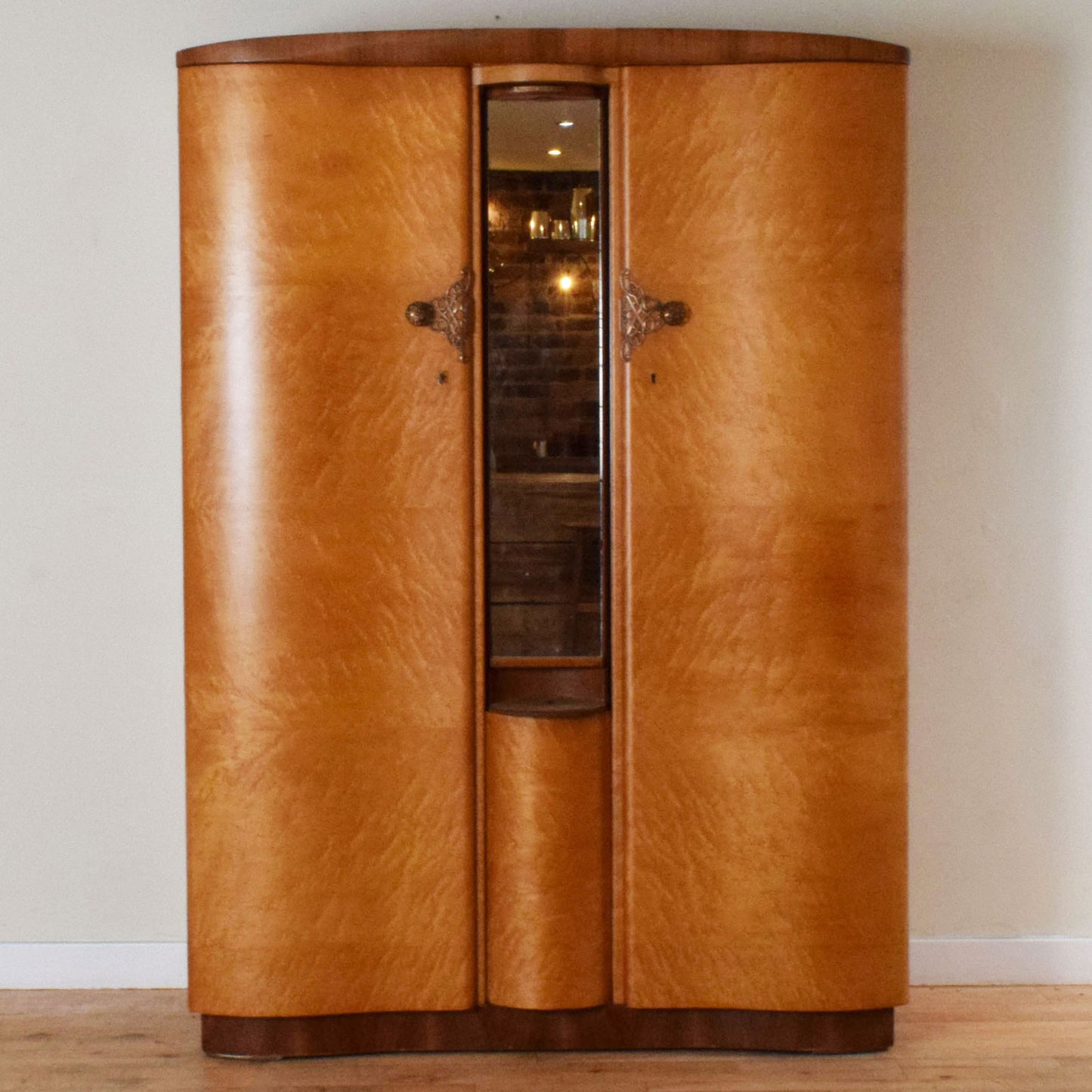 Art-Deco Style Walnut Wardrobe