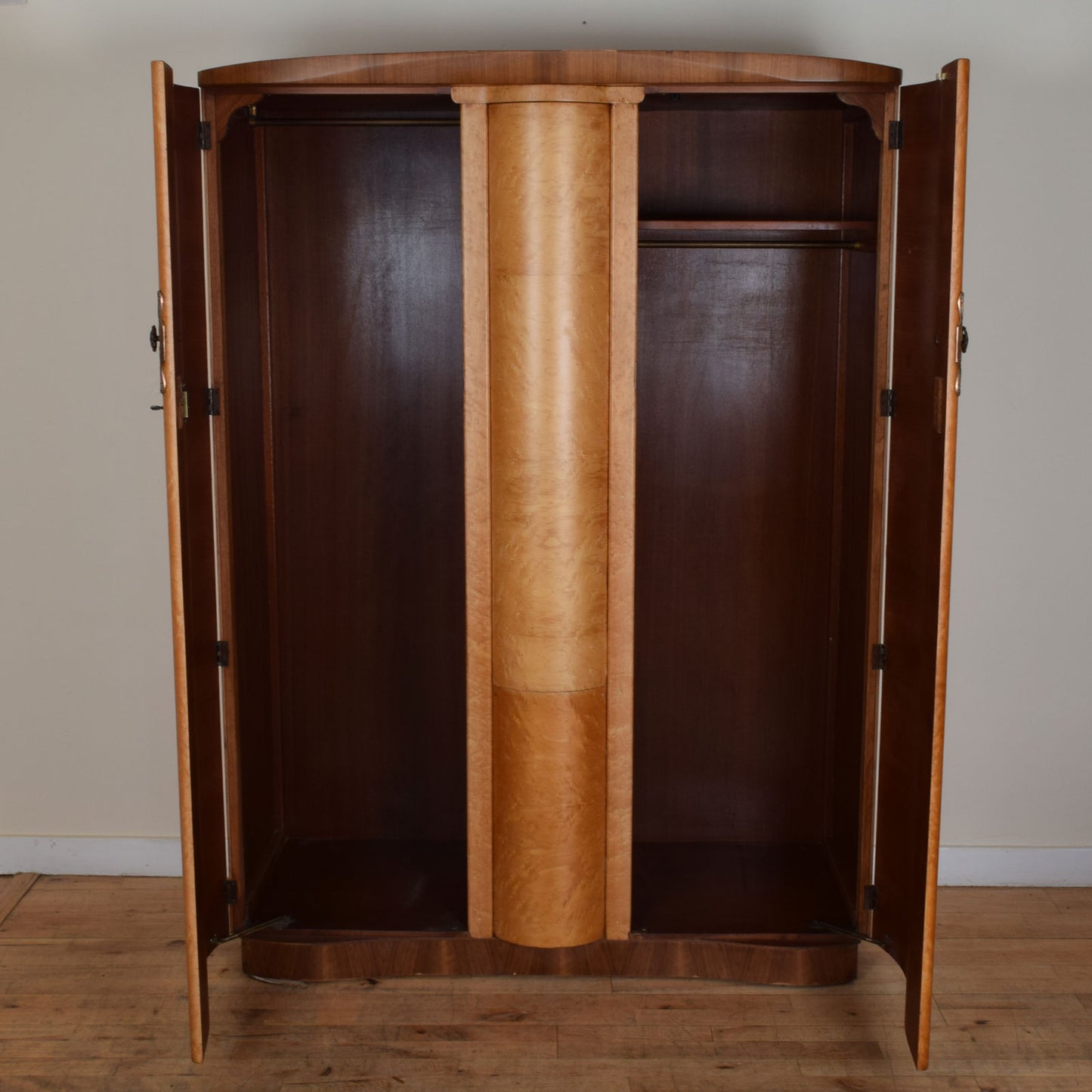 Art-Deco Style Walnut Wardrobe