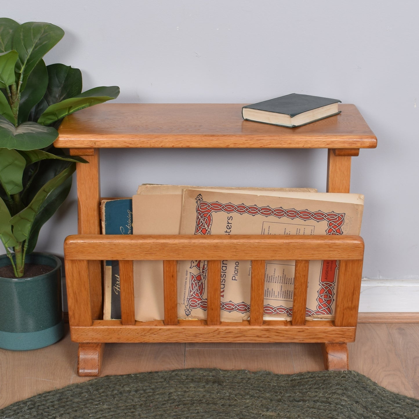 Light Oak Magazine Rack