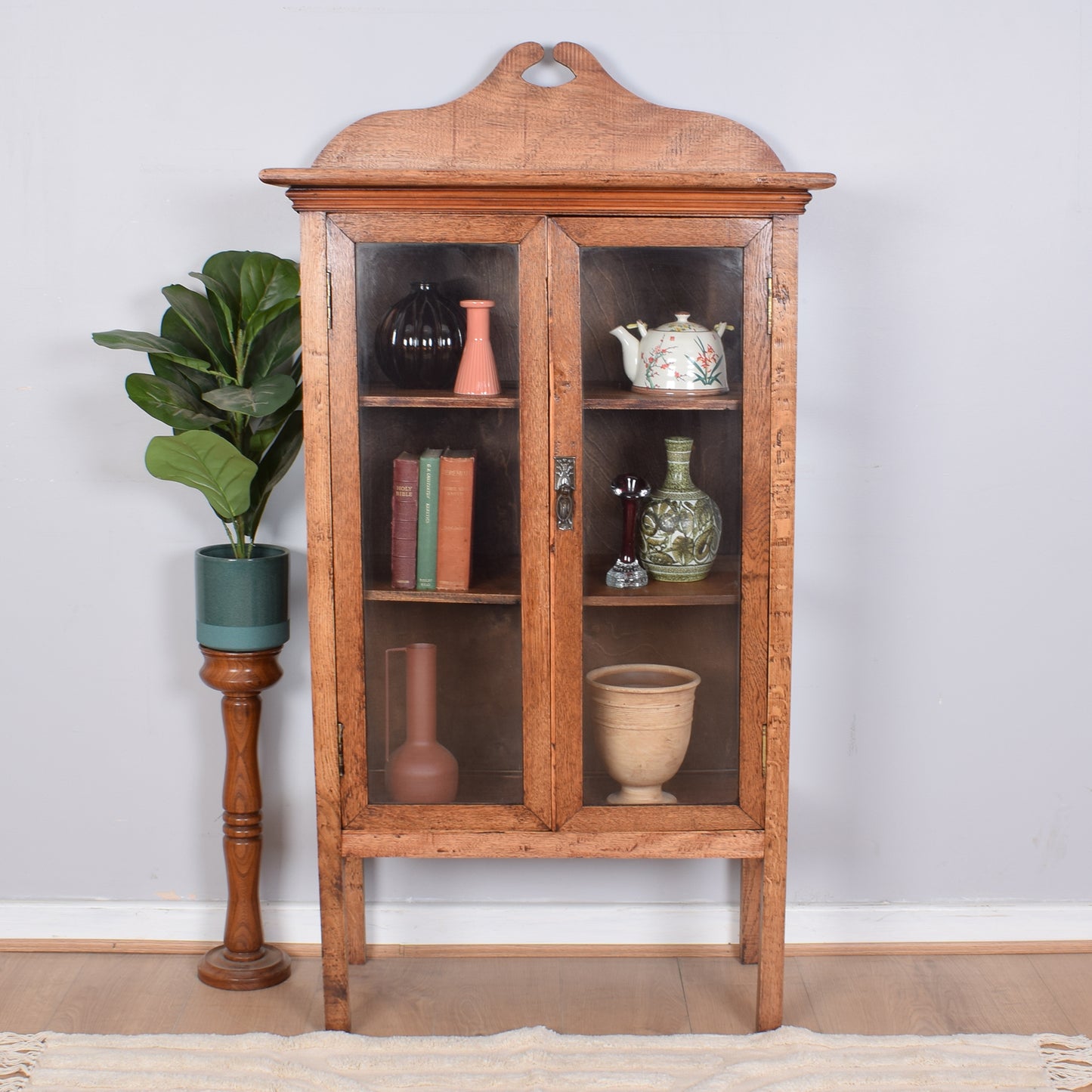 Glazed Oak Bookcase