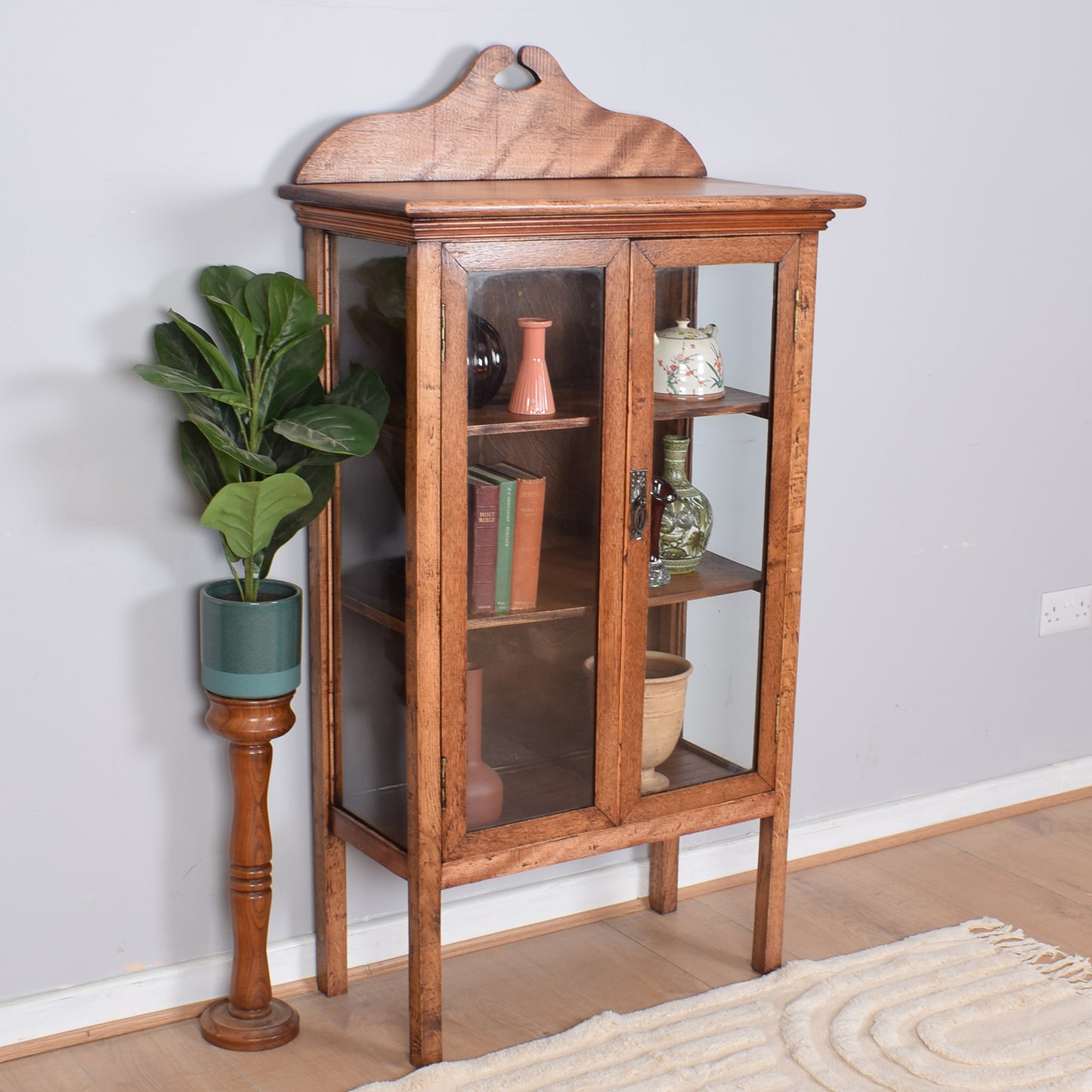 Glazed Oak Bookcase