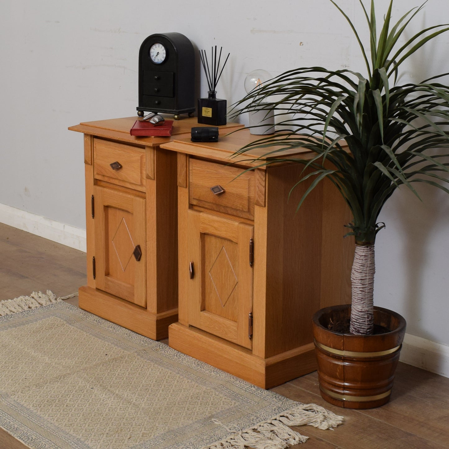 Pair Of Oak Bedsides