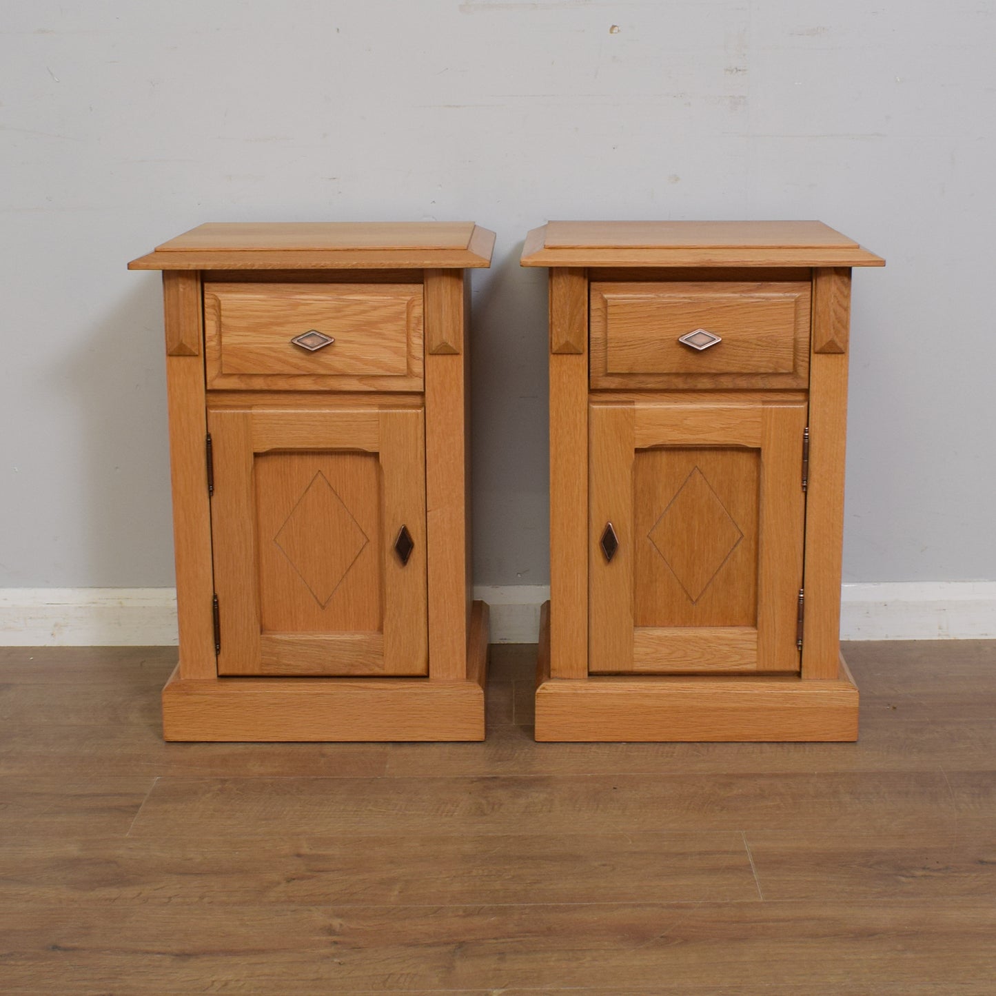 Pair Of Oak Bedsides