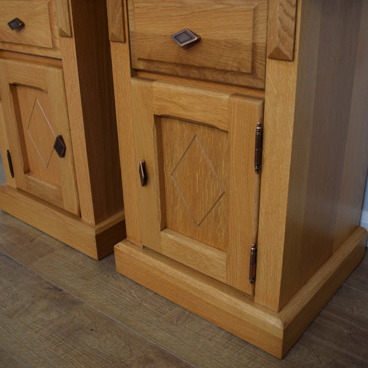 Pair Of Oak Bedsides
