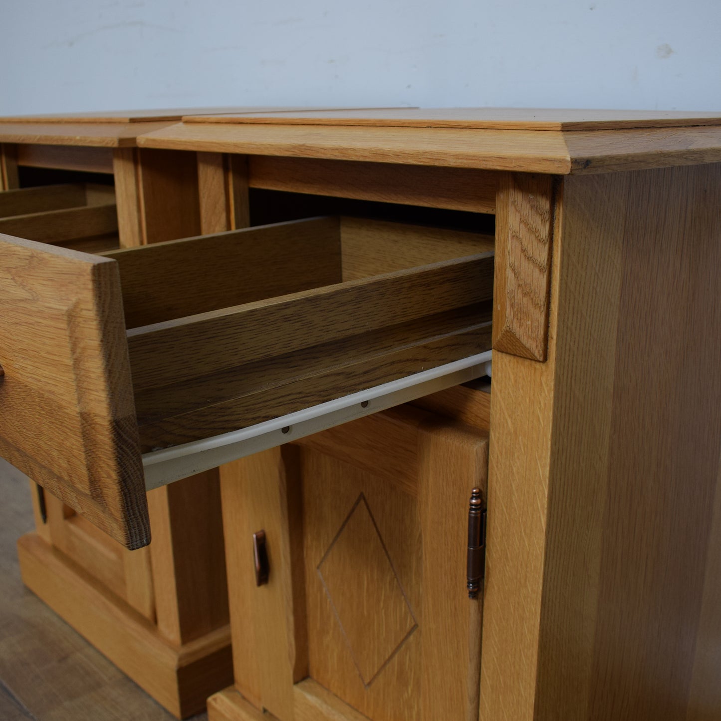 Pair Of Oak Bedsides