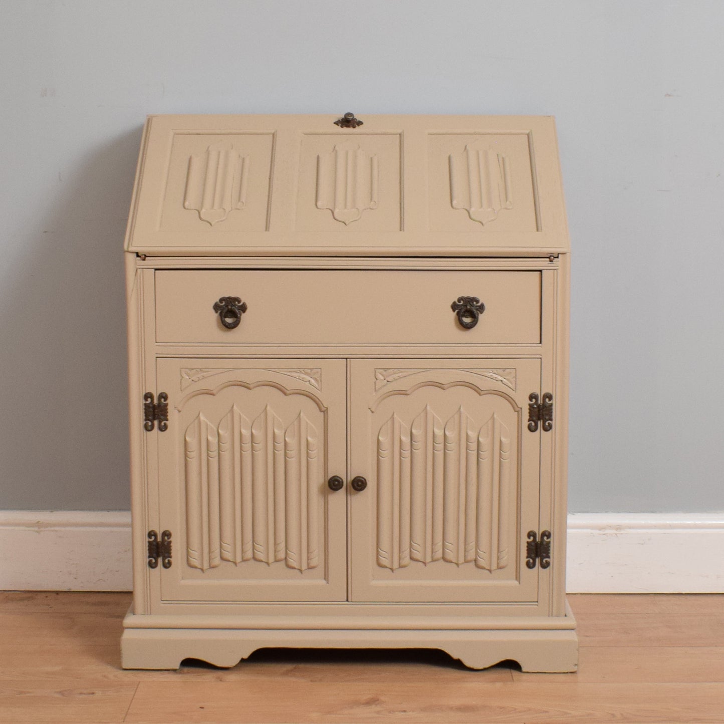 Painted Linenfold Bureau