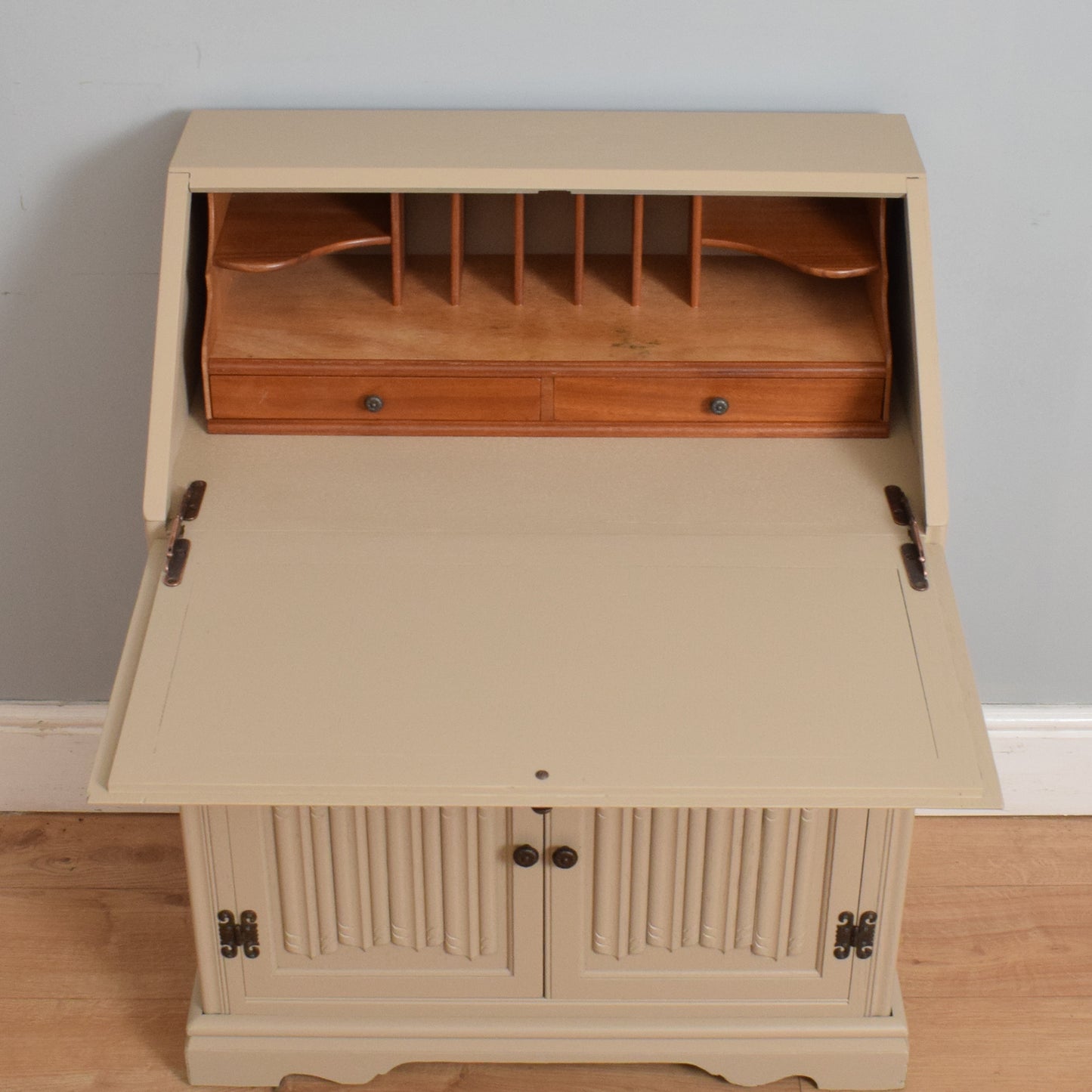 Painted Linenfold Bureau
