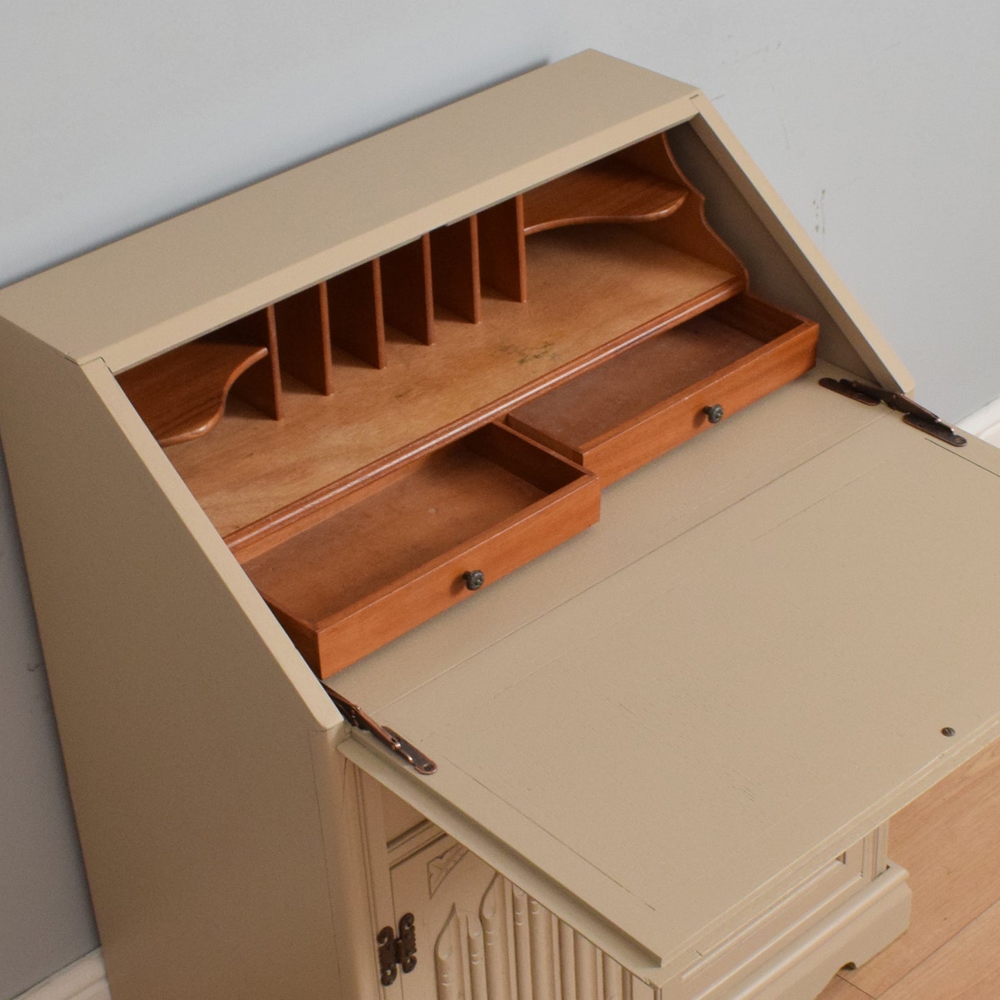 Painted Linenfold Bureau