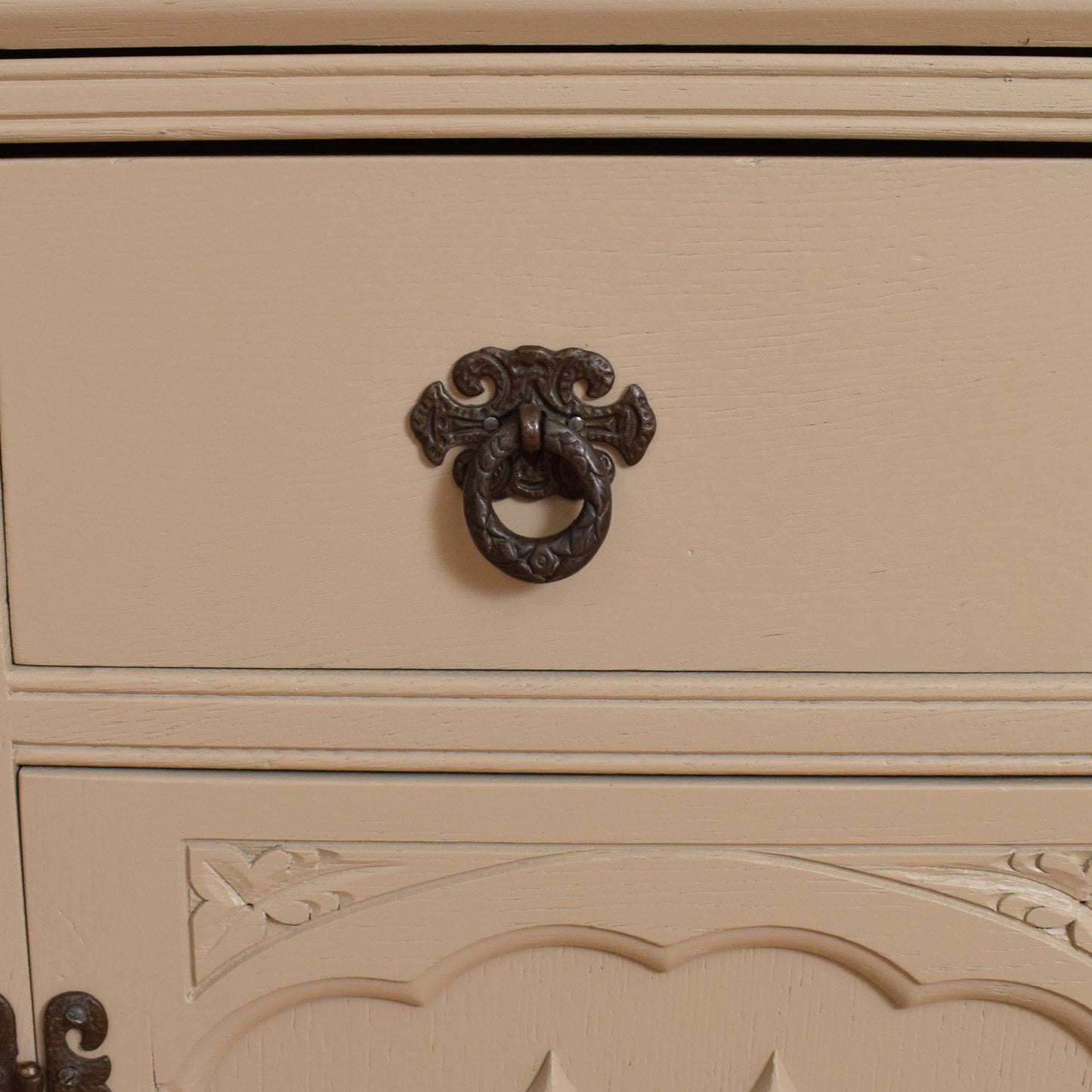 Painted Linenfold Bureau