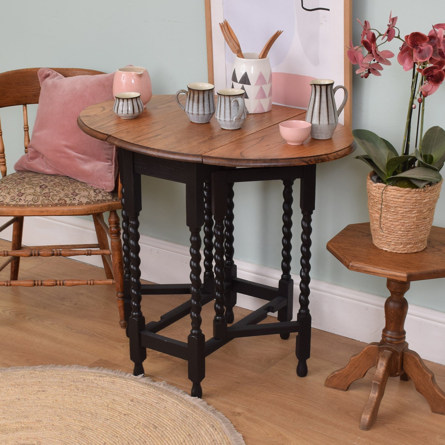 Painted Drop Leaf Table
