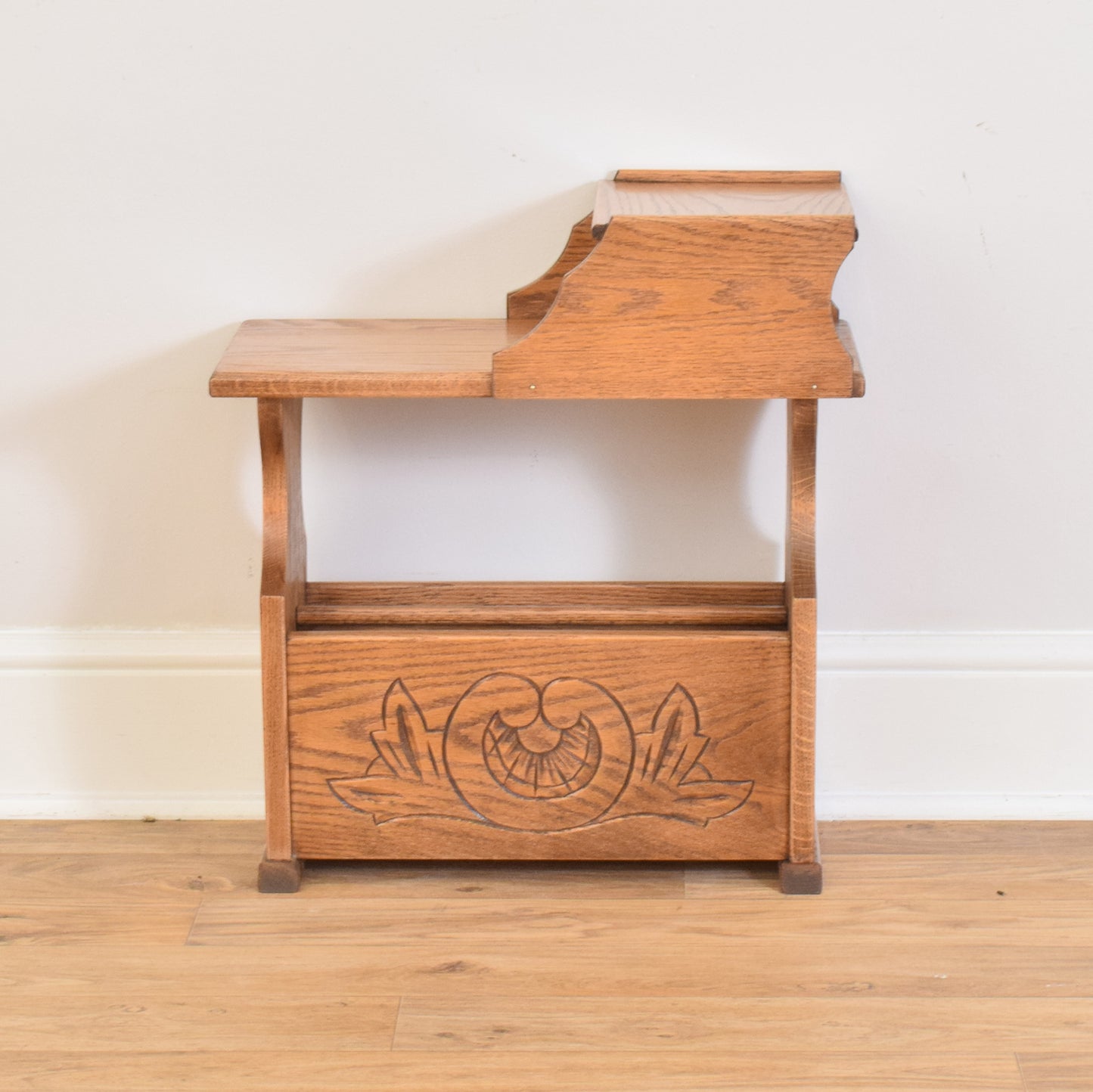 Restored Oak Magazine Rack