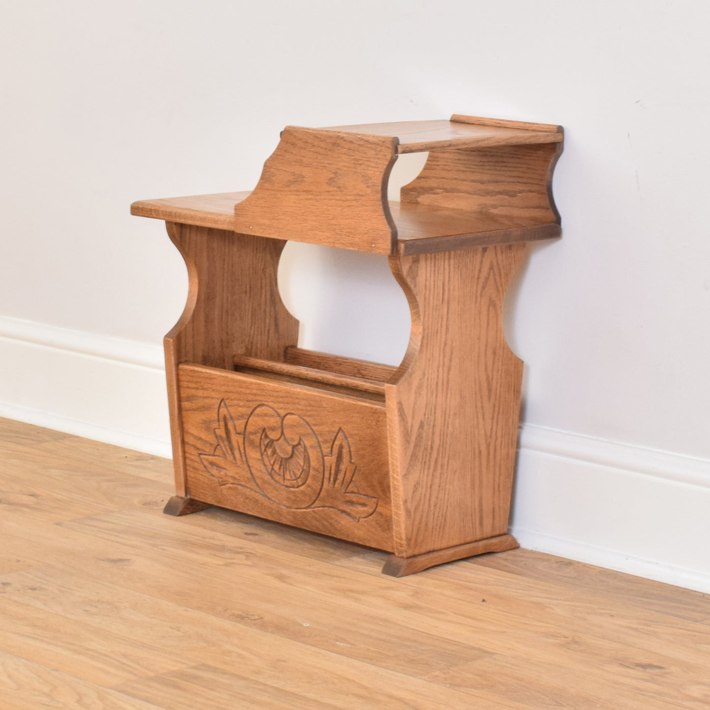 Restored Oak Magazine Rack