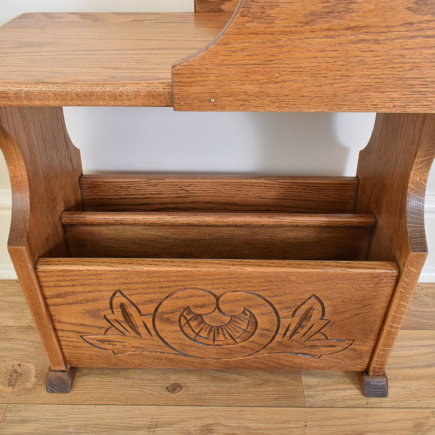 Restored Oak Magazine Rack
