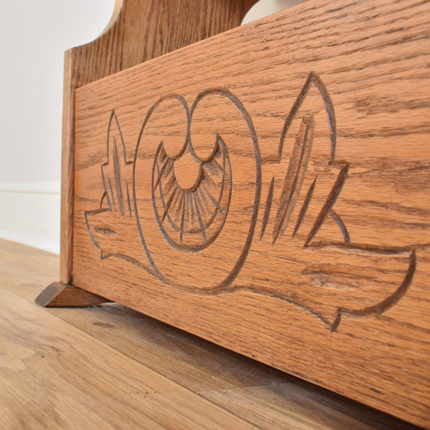Restored Oak Magazine Rack