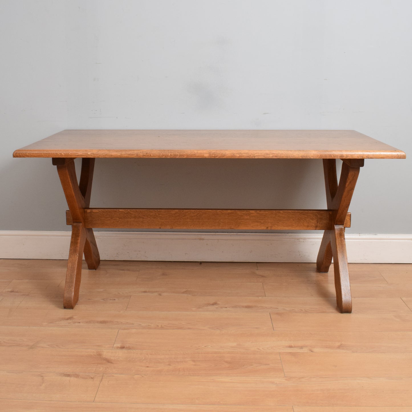 Restored Oak Table and Four Chairs