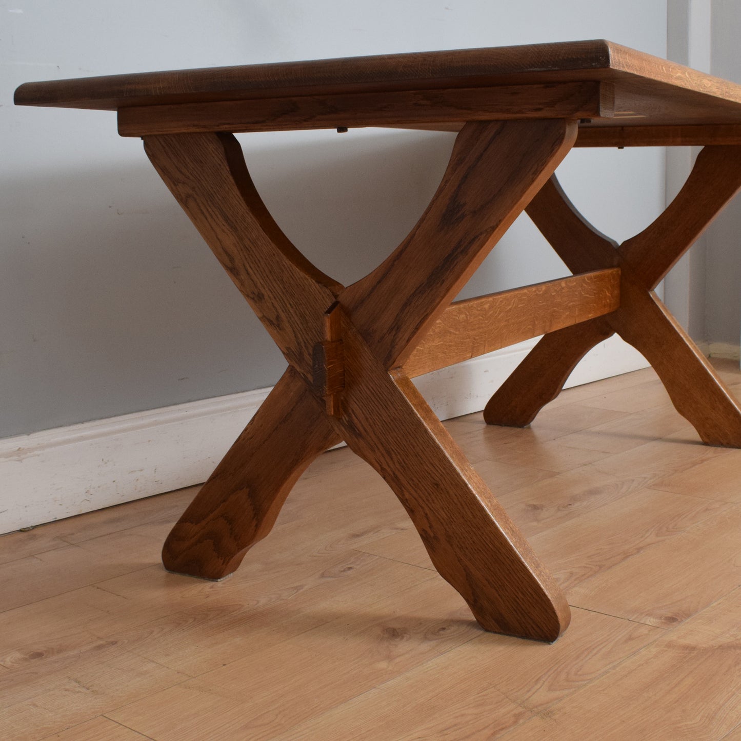 Restored Oak Table and Four Chairs