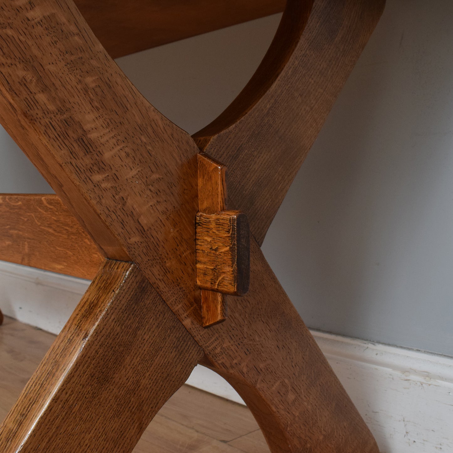 Restored Oak Table and Four Chairs