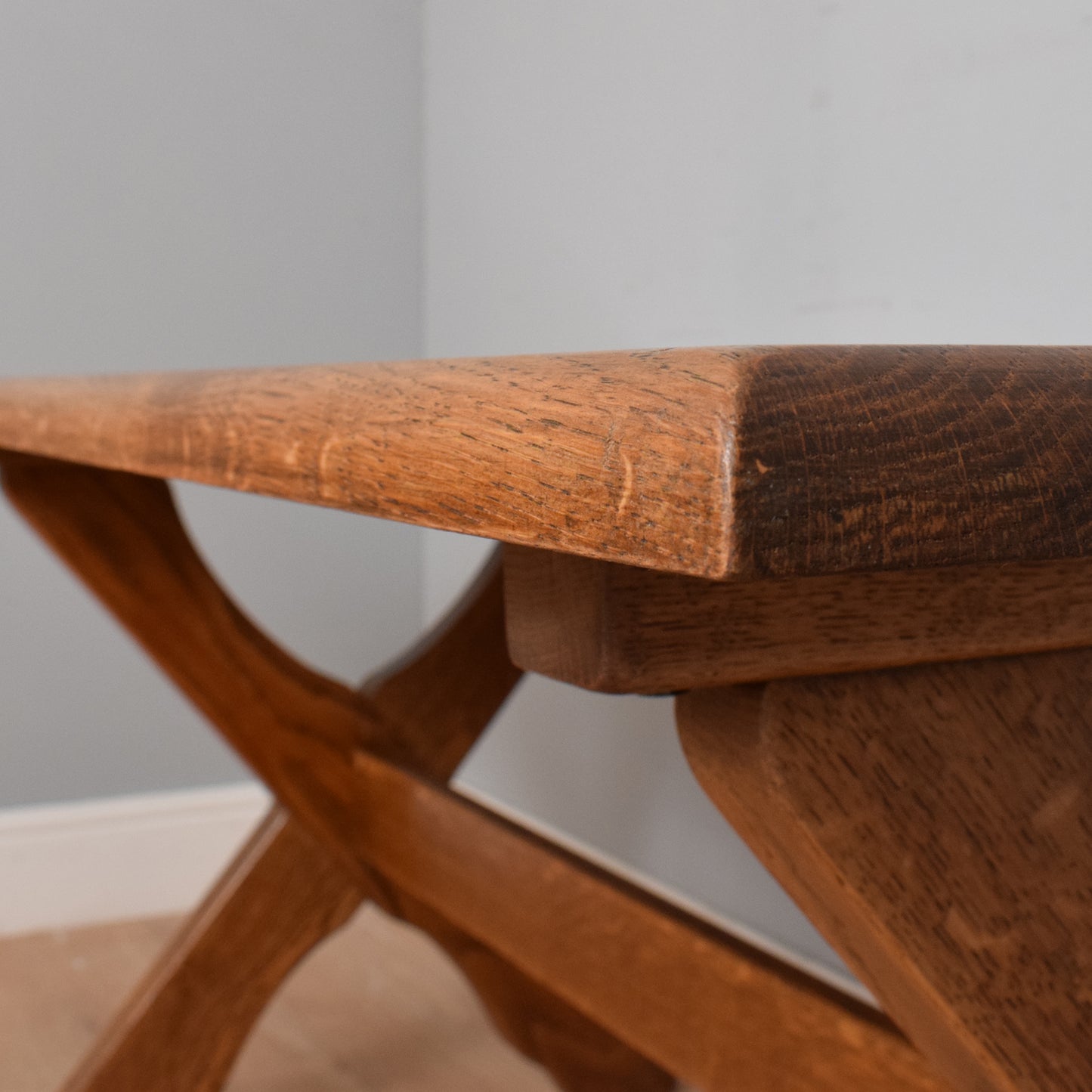 Restored Oak Table and Four Chairs
