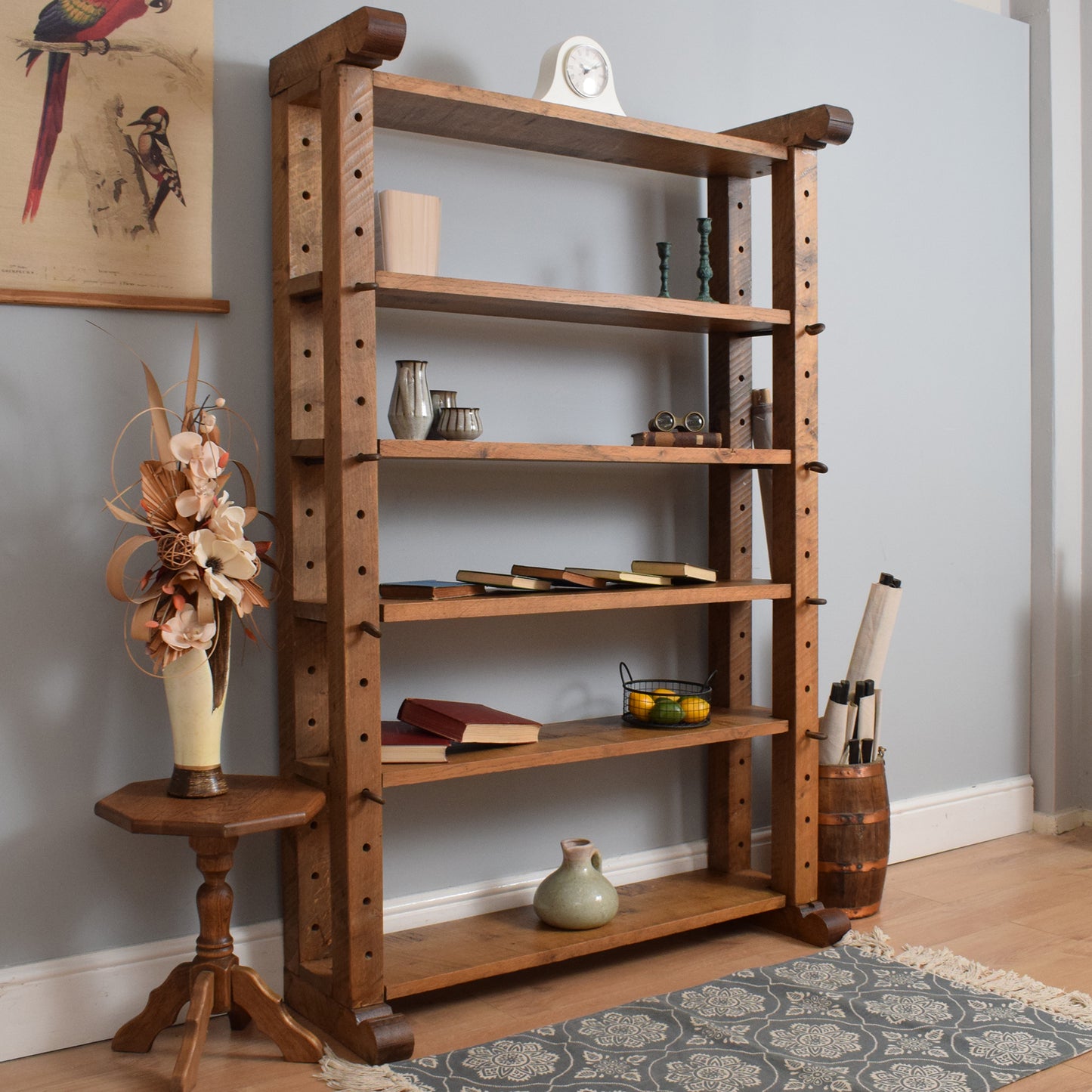 Restored Oak Cheese Rack