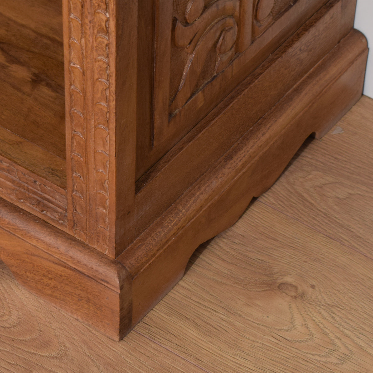 Medium Carved Mango Wood Bookcase
