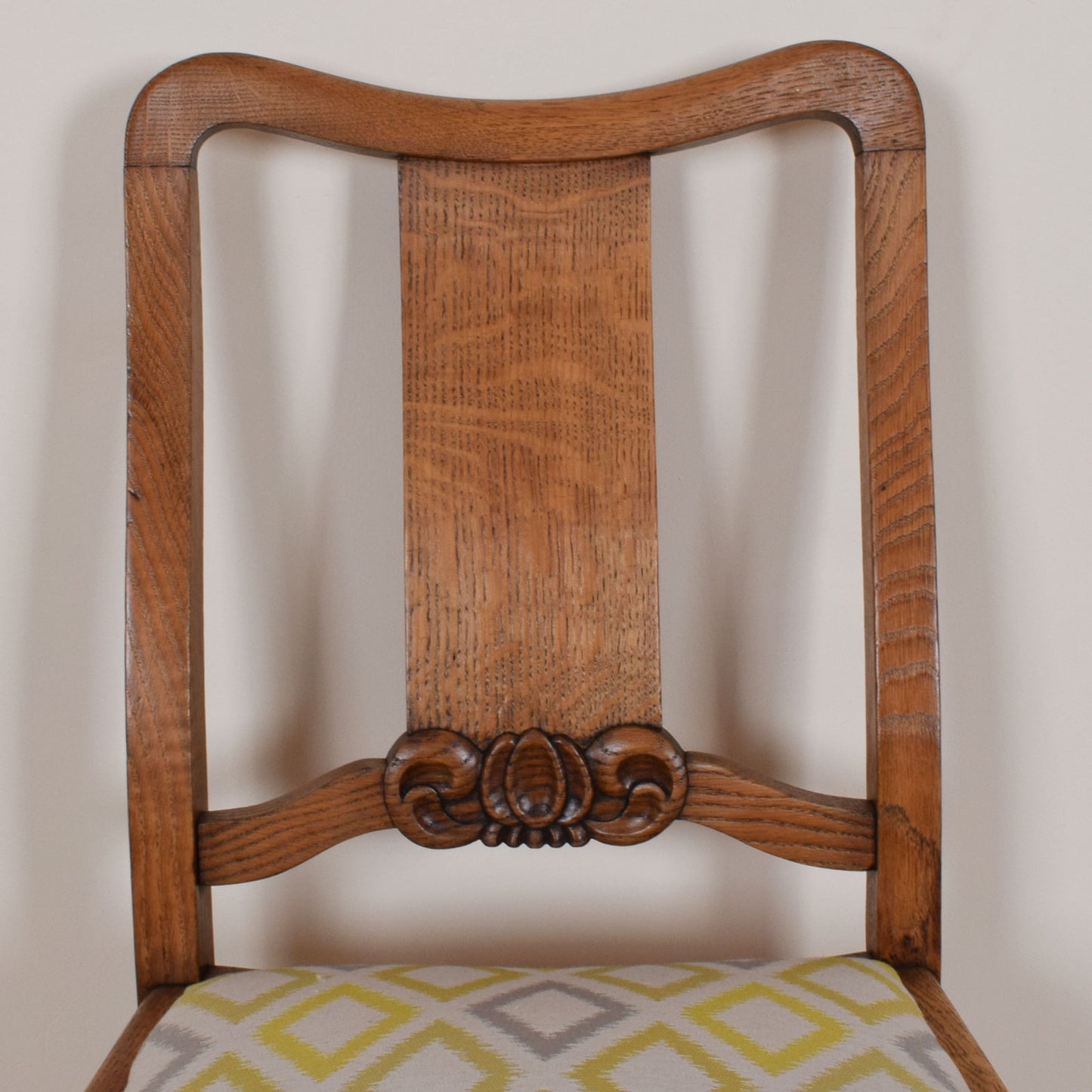Oak Drop Leaf Table and Two Chairs