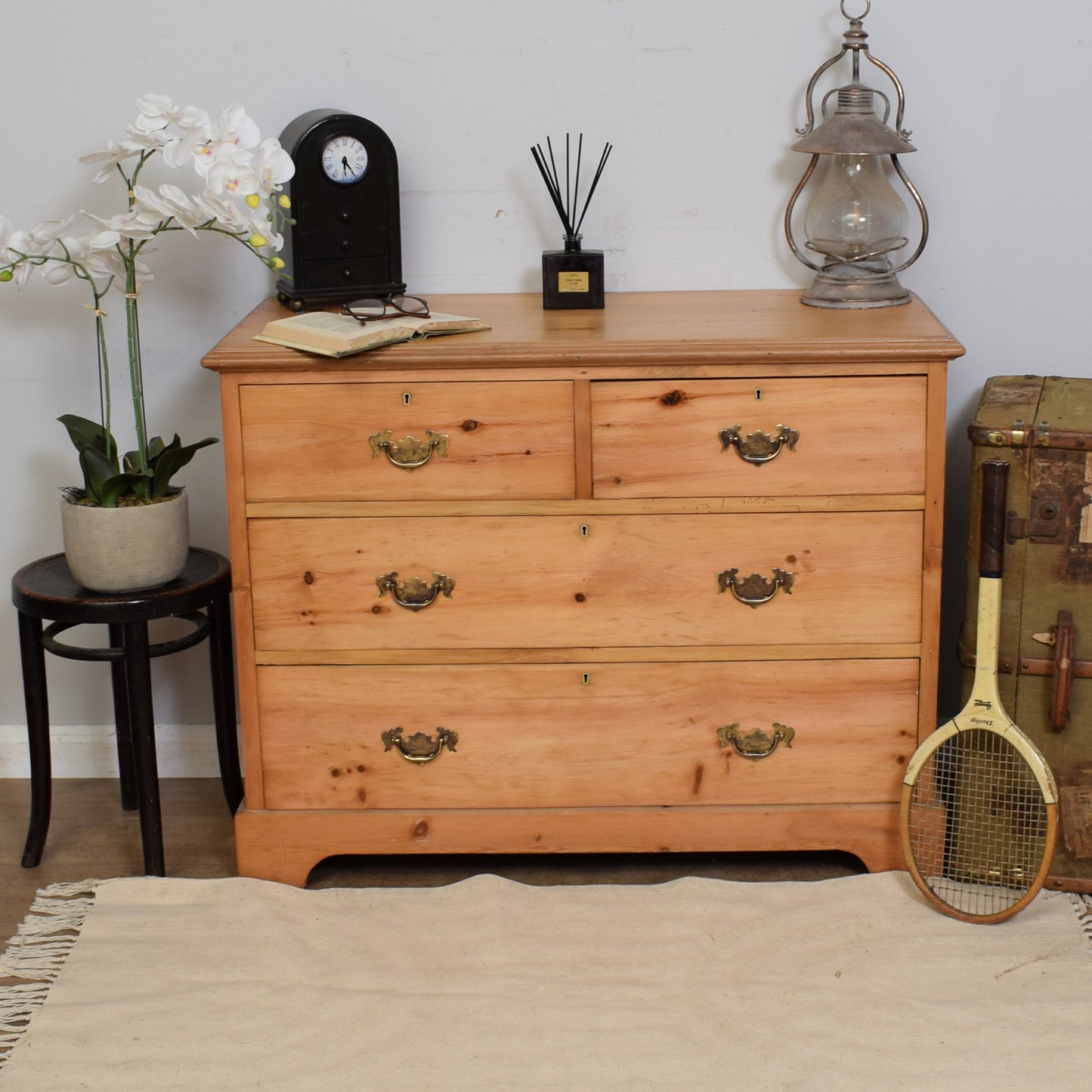 Antique Pine Chest Of Drawers
