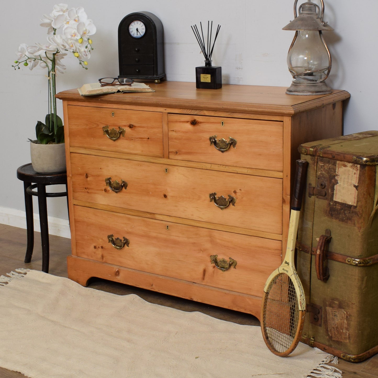 Antique Pine Chest Of Drawers