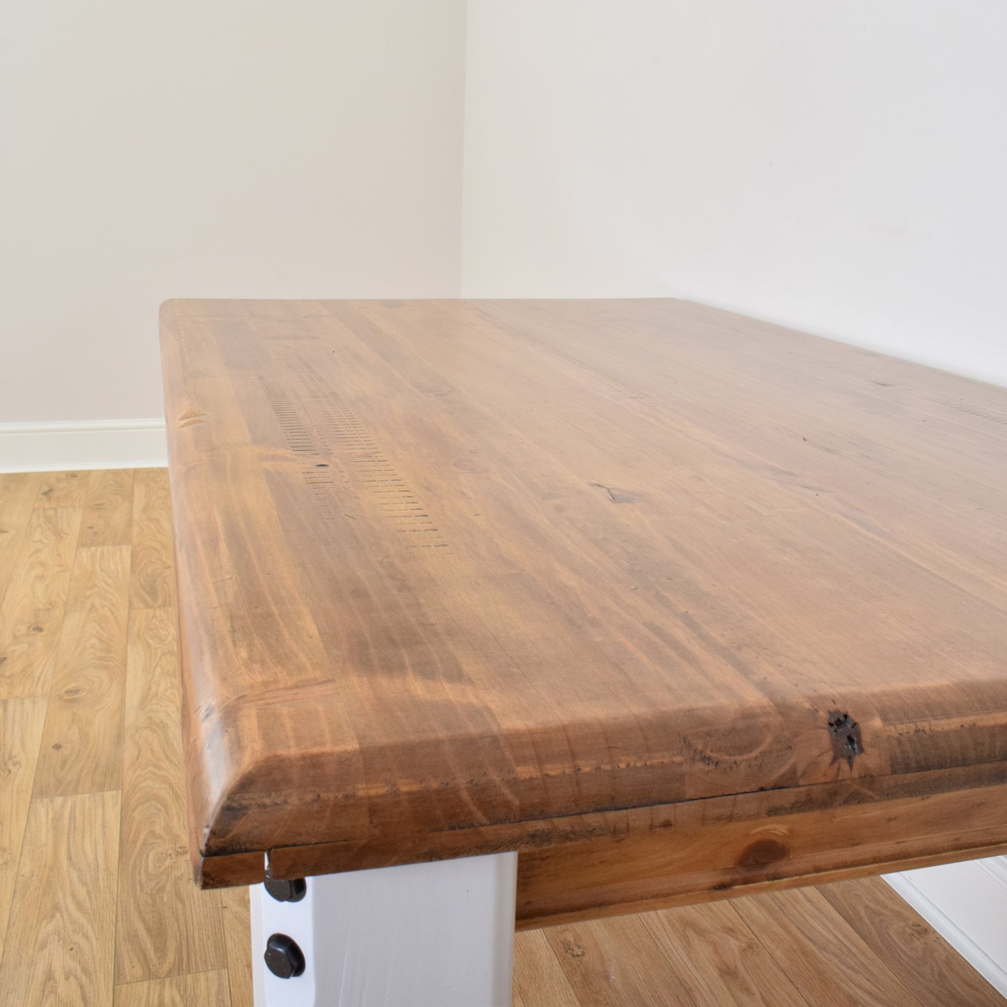 Painted Pine Table and Six Chairs