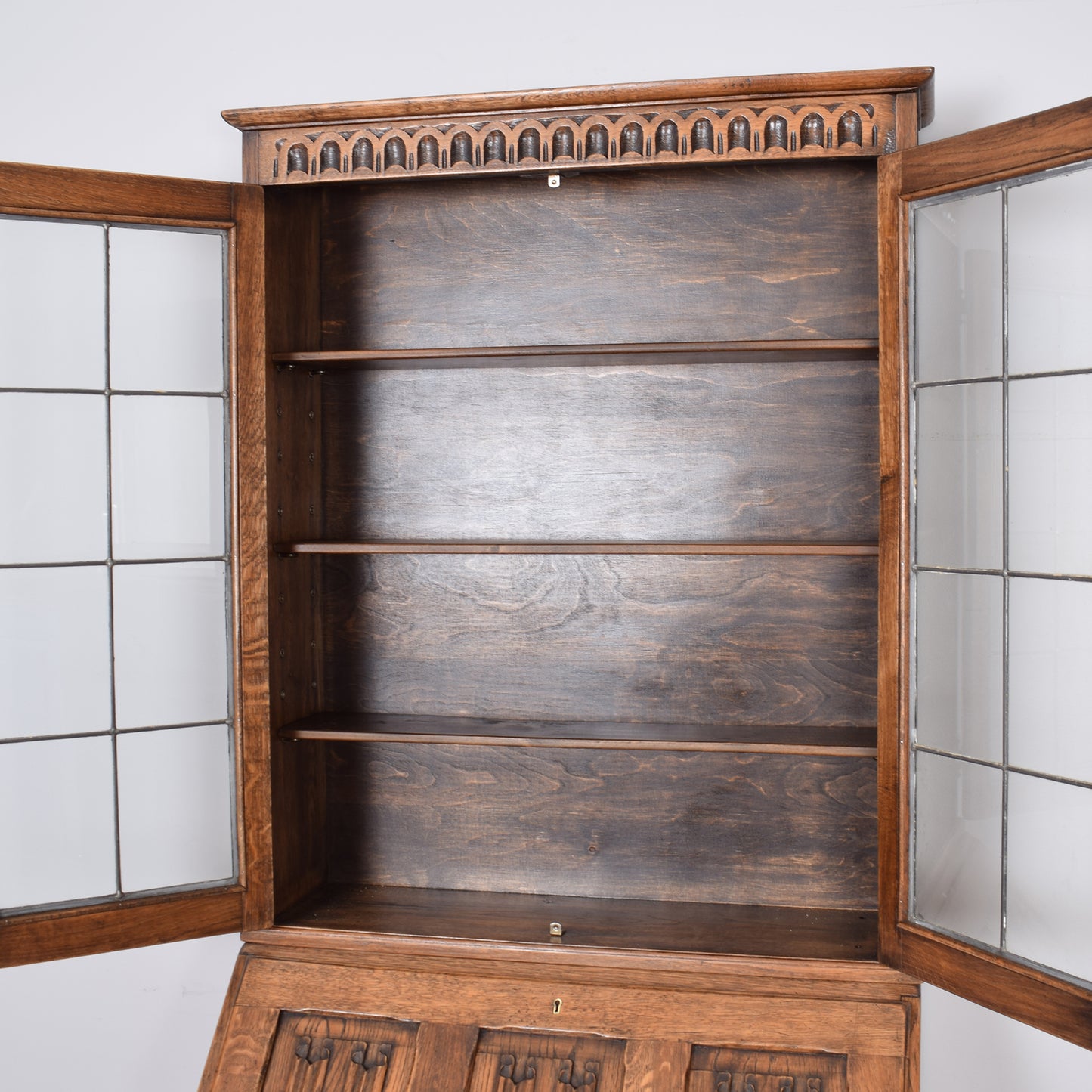 Oak Bureau Bookcase