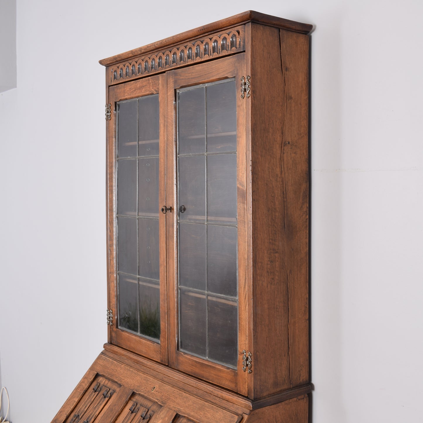 Oak Bureau Bookcase