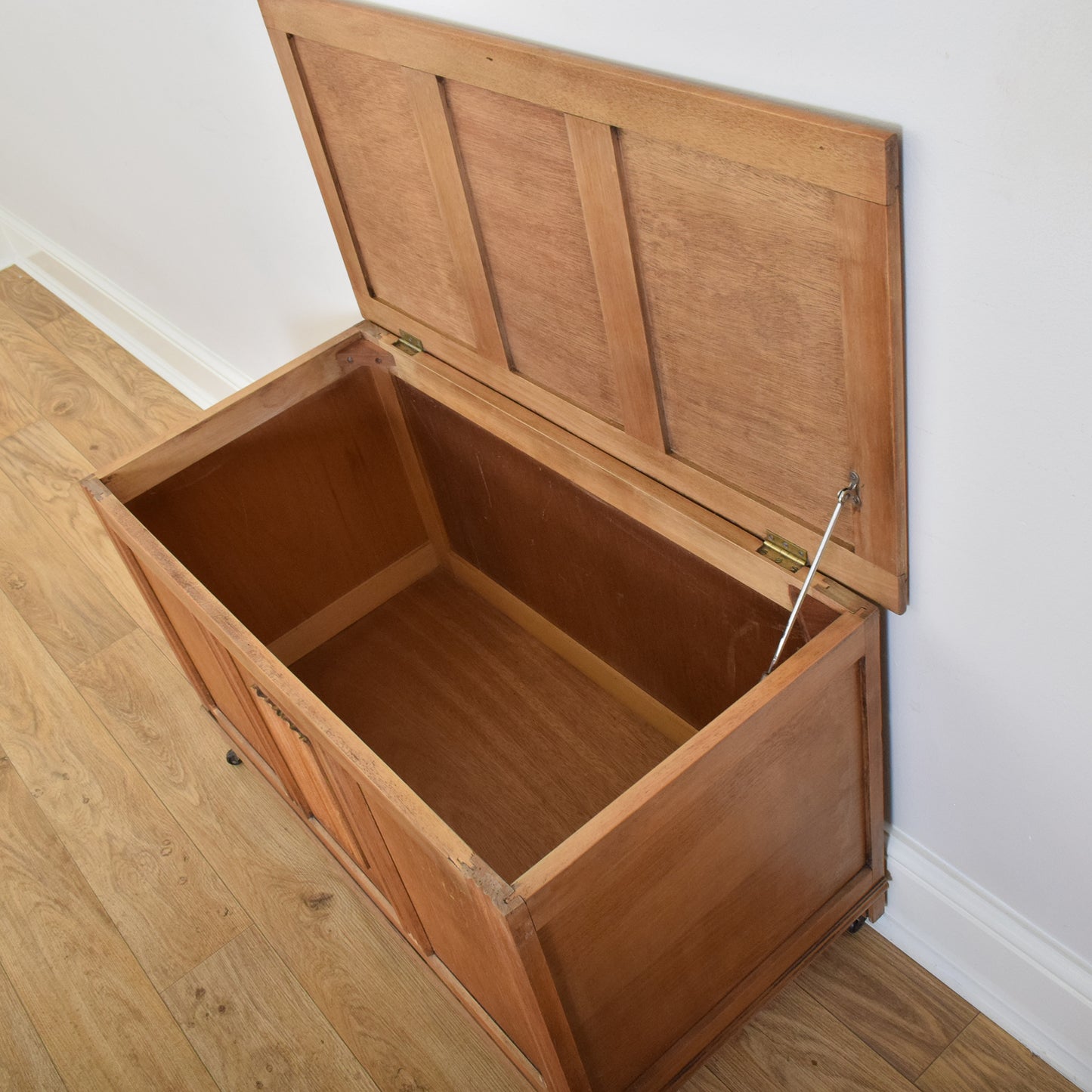 Restored Oak Linenfold Blanket Box