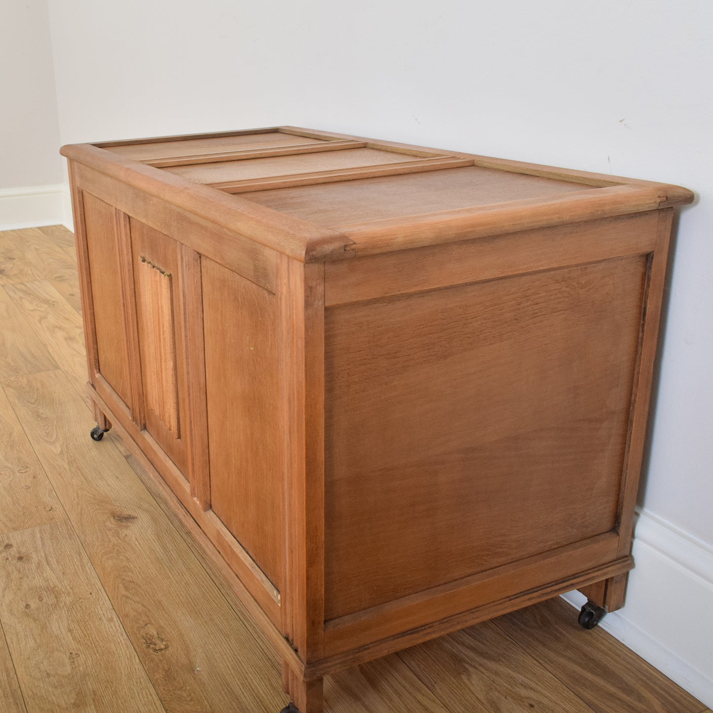Restored Oak Linenfold Blanket Box