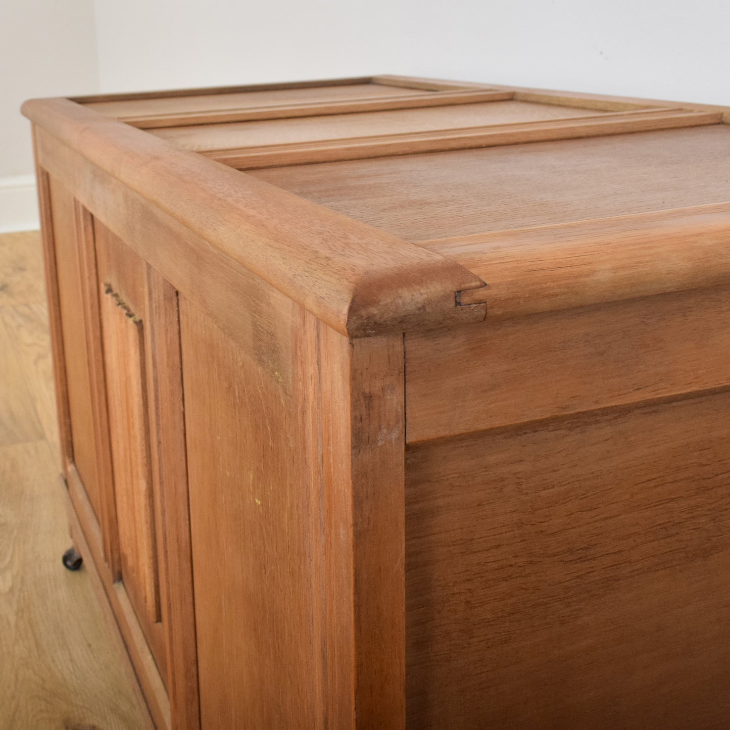 Restored Oak Linenfold Blanket Box