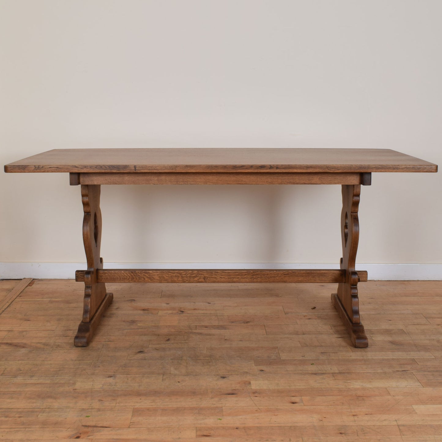 Restored Oak Table and Six Chairs