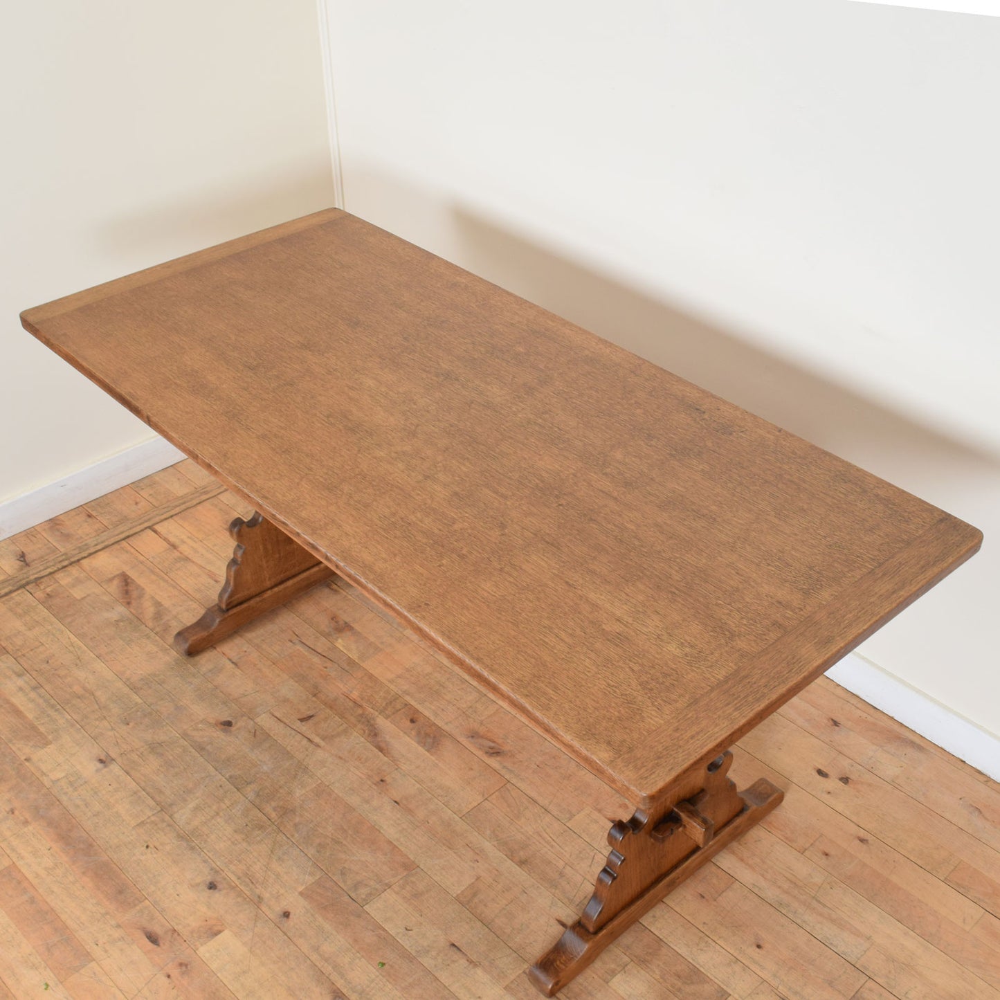Restored Oak Table and Six Chairs