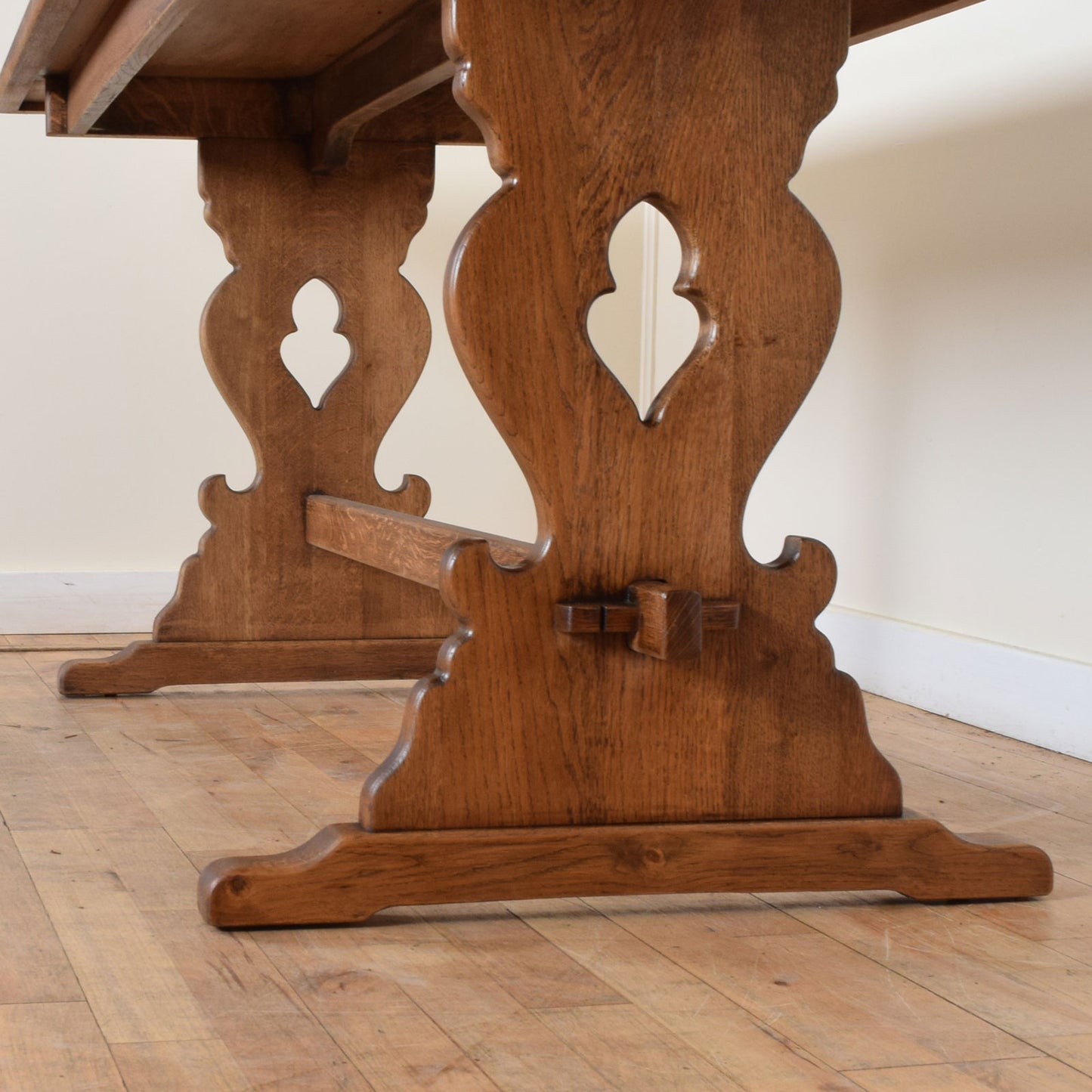 Restored Oak Table and Six Chairs