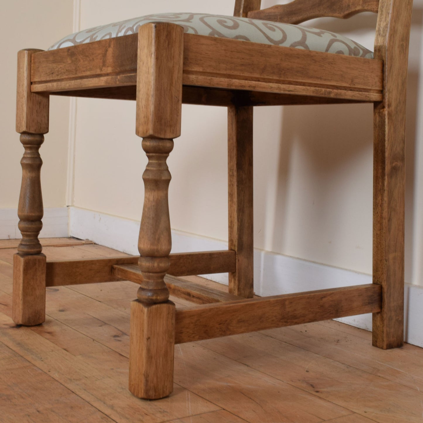 Restored Oak Table and Six Chairs